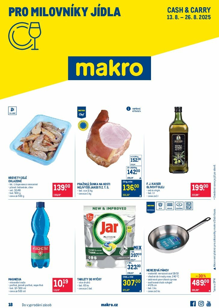 makro - Leták Makro - Pro milovníky jídla od 13.08. do 26.08.
