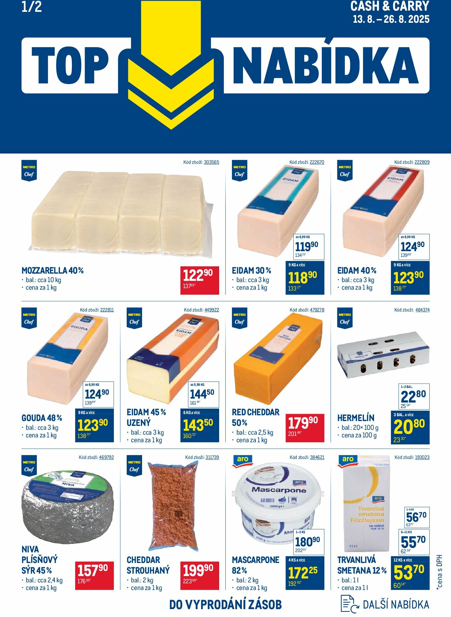 makro - Leták Makro - TOP mléčné výrobky od 13.08. do 26.08.