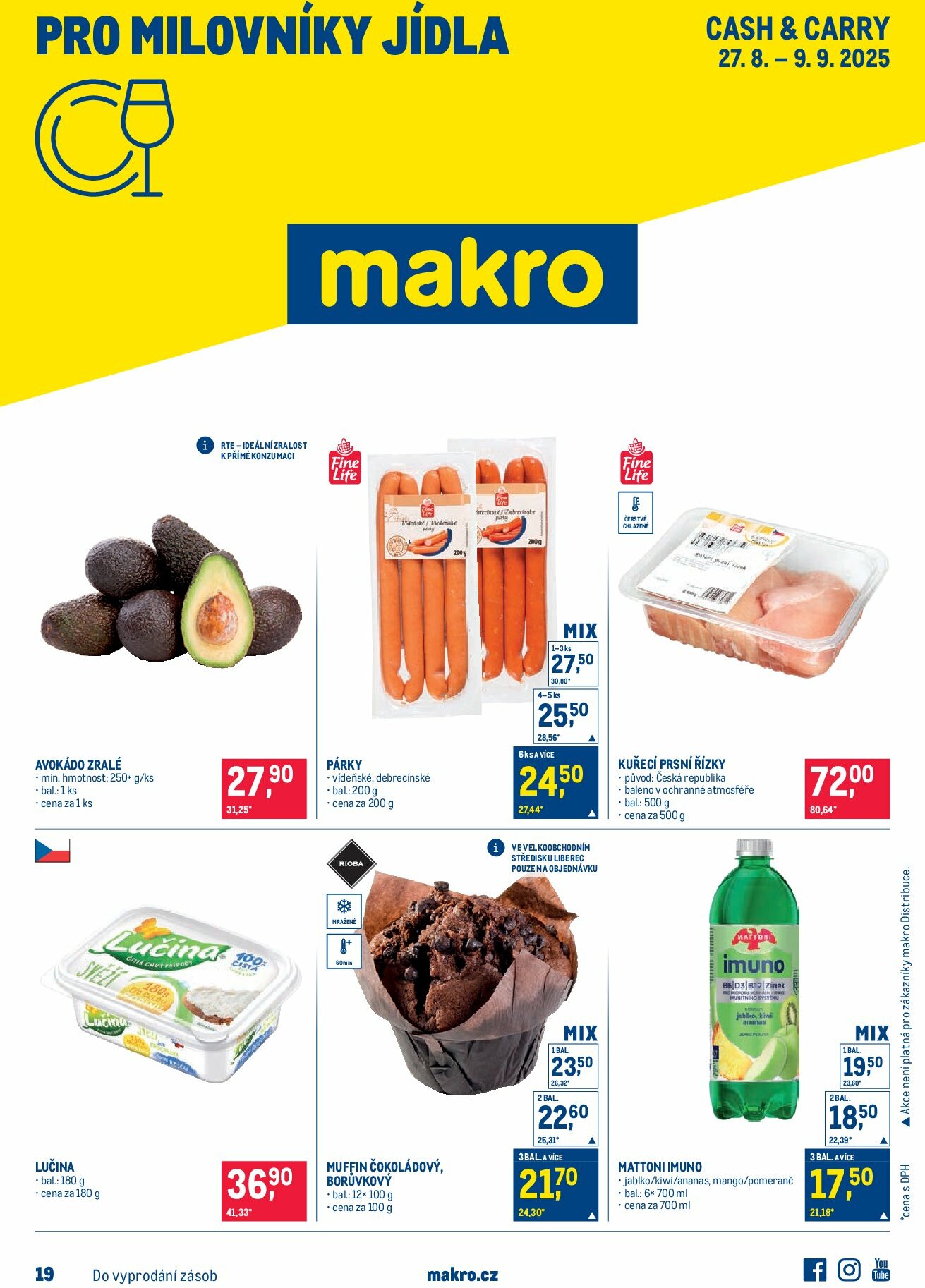 makro - Leták Makro - Pro milovníky jídla od 27.08. do 09.09.