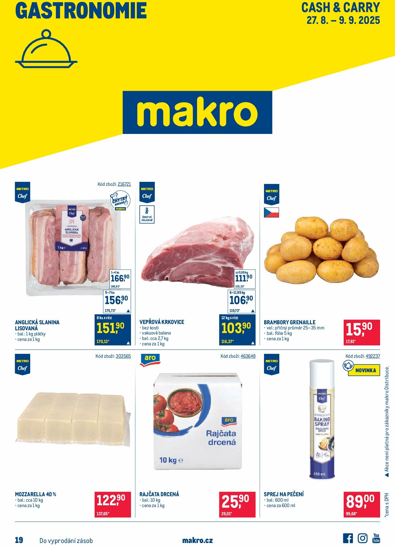 makro - Leták Makro - Gastronomie od 27.08. do 09.09.