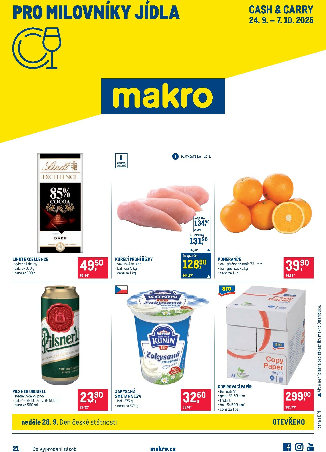 makro - Leták Makro - Pro milovníky jídla od 24.09. do 07.10.