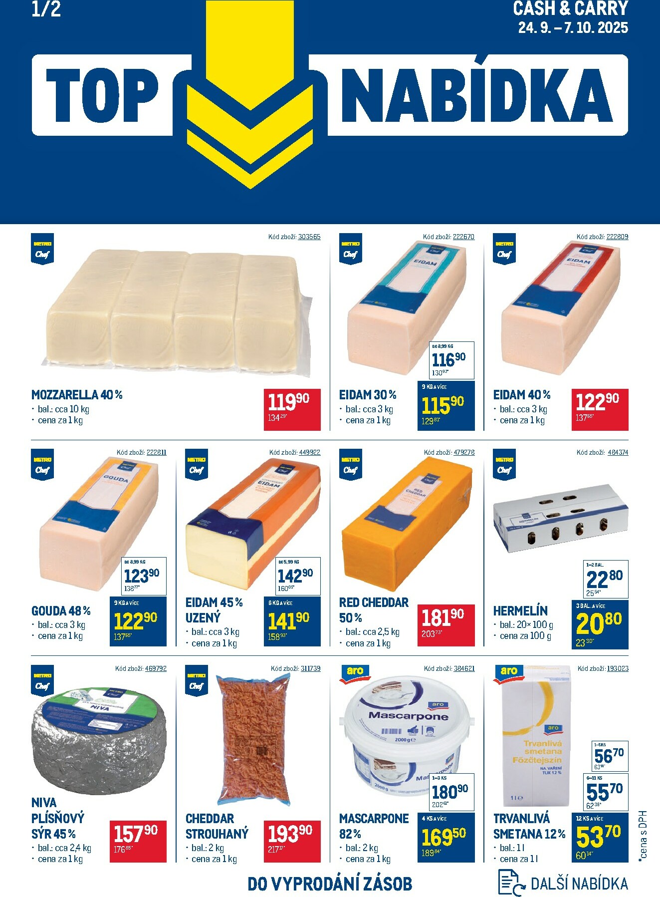 makro - Leták Makro - TOP mléčné výrobky od 24.09. do 07.10.