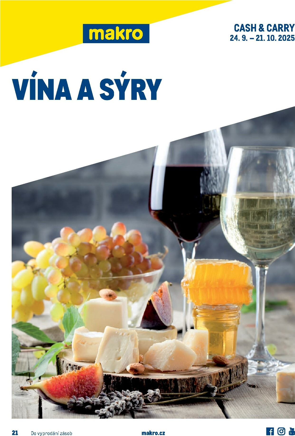 makro - Leták Makro - Vína a sýry od 24.09. do 21.10.