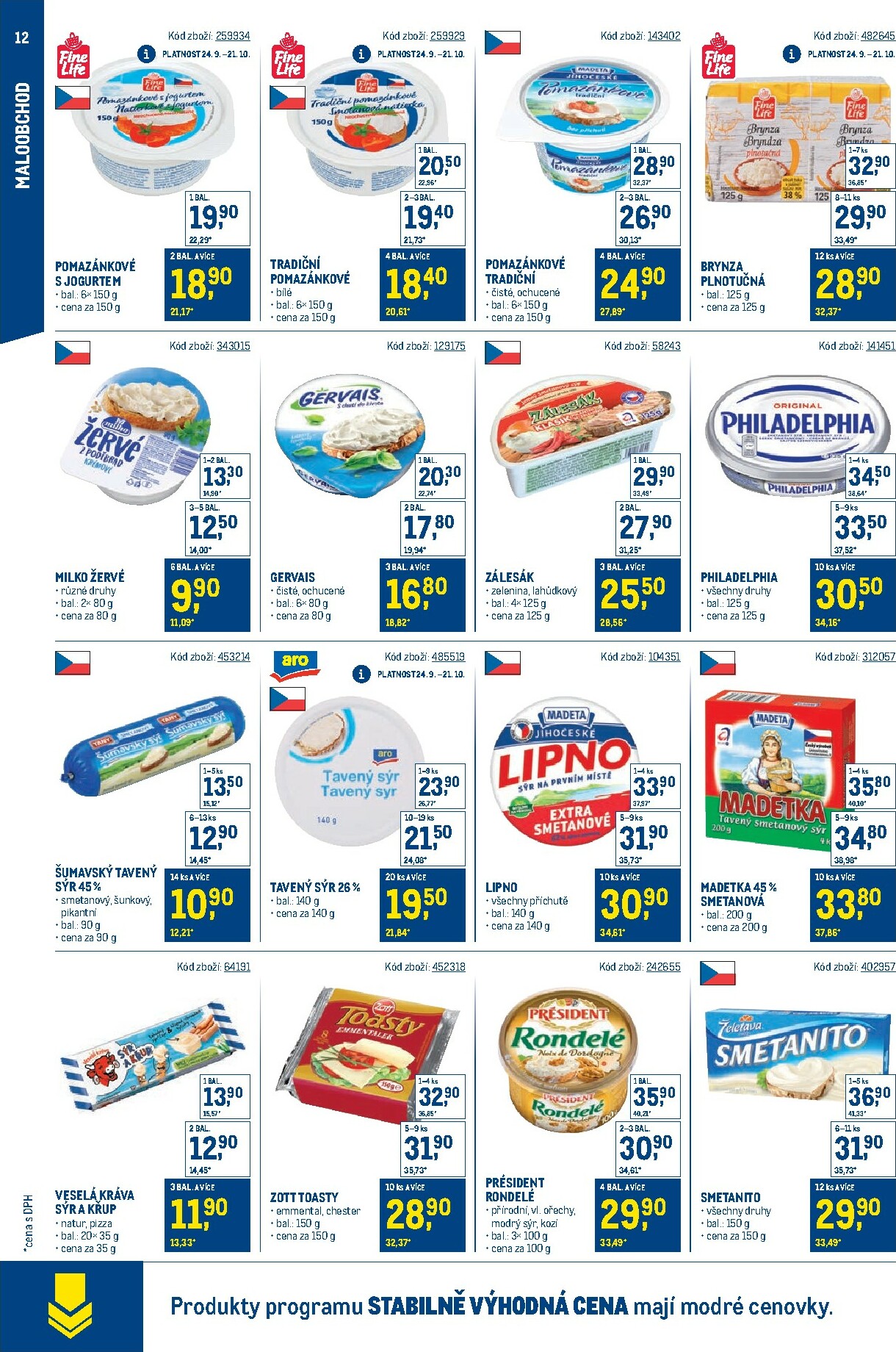 makro - Leták Makro - Stabilně výhodná cena - maloobchod od 24.09. do 18.11. - page: 12