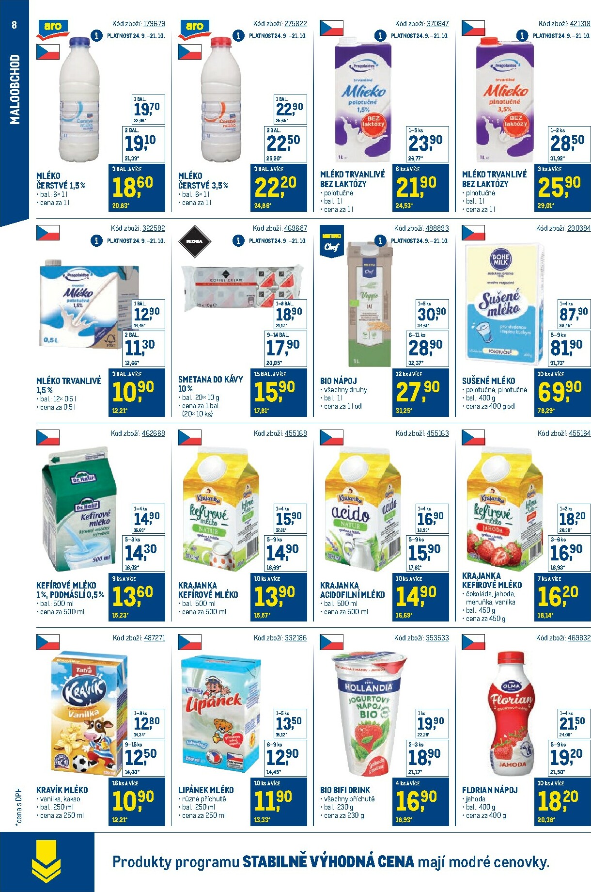 makro - Leták Makro - Stabilně výhodná cena - maloobchod od 24.09. do 18.11. - page: 8