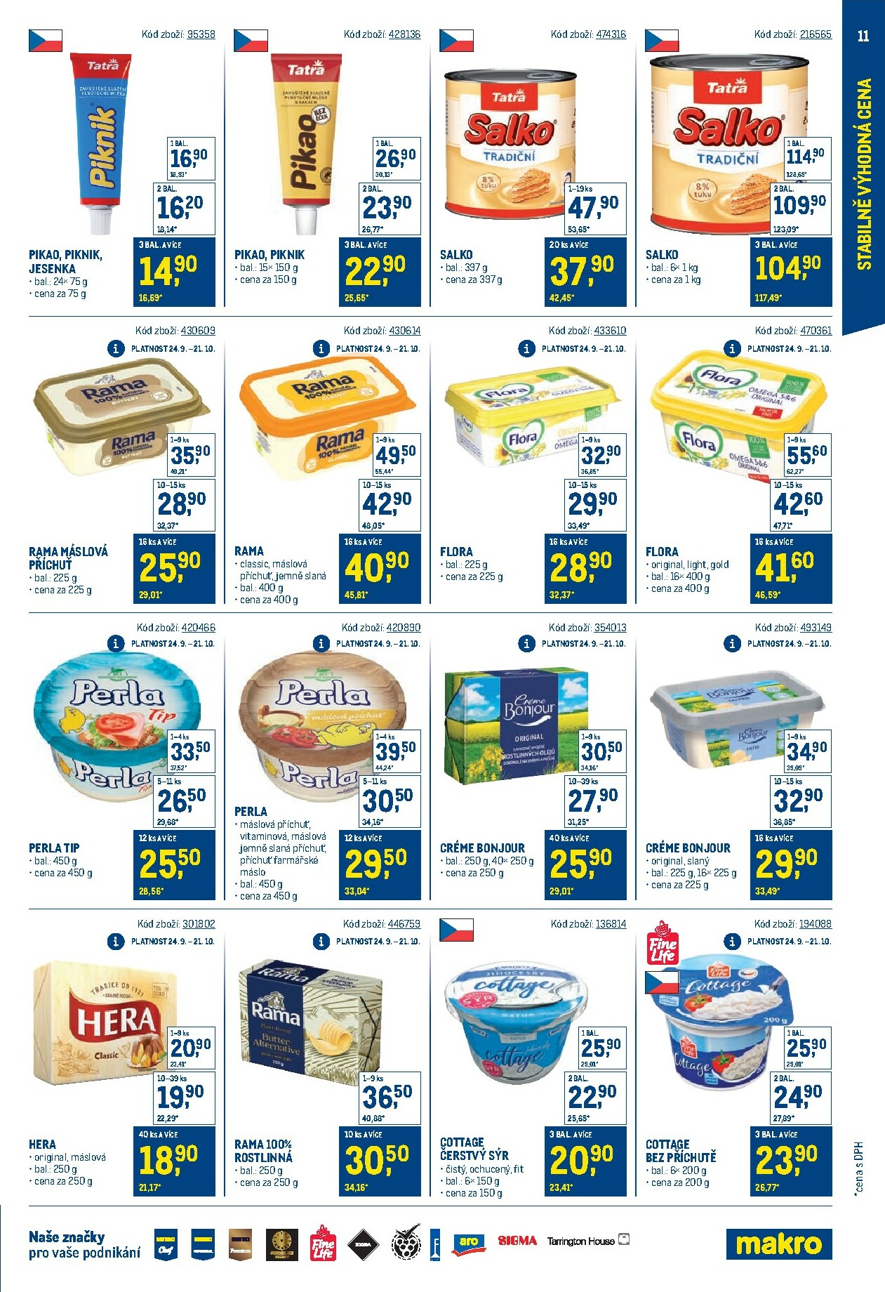 makro - Leták Makro - Stabilně výhodná cena - maloobchod od 24.09. do 18.11. - page: 11