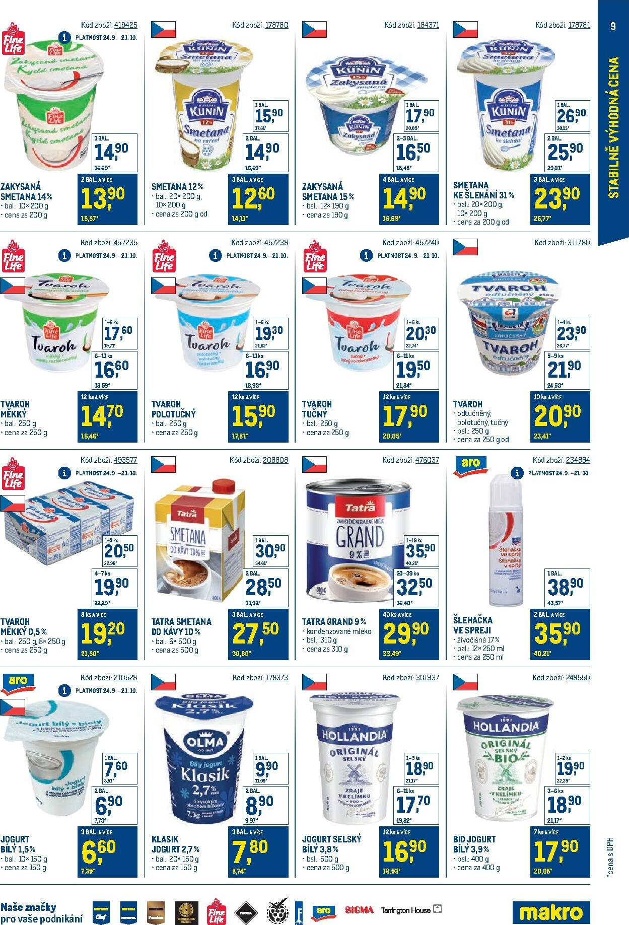 makro - Leták Makro - Stabilně výhodná cena - maloobchod od 24.09. do 18.11. - page: 9