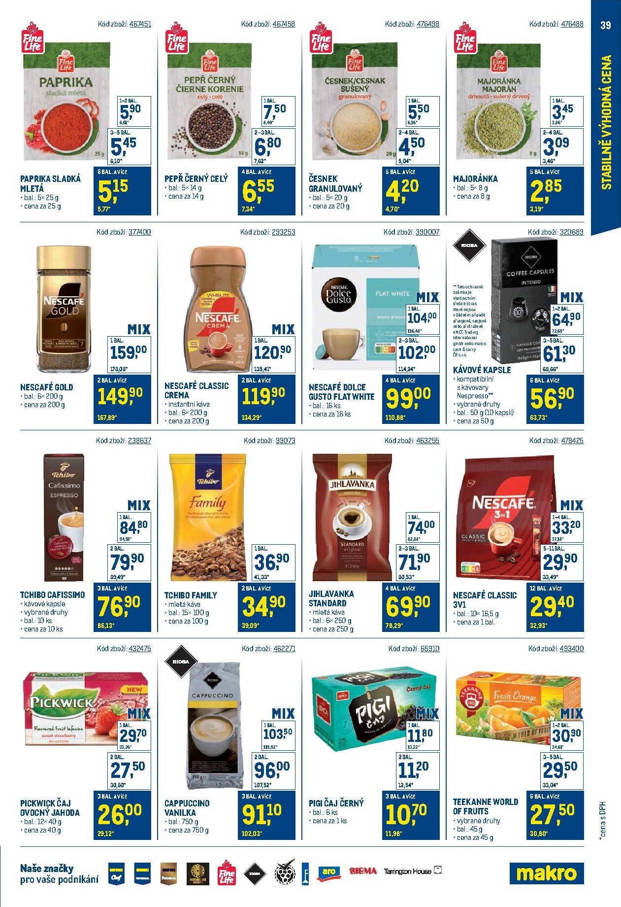 makro - Leták Makro - Stabilně výhodná cena - maloobchod od 24.09. do 18.11. - page: 39