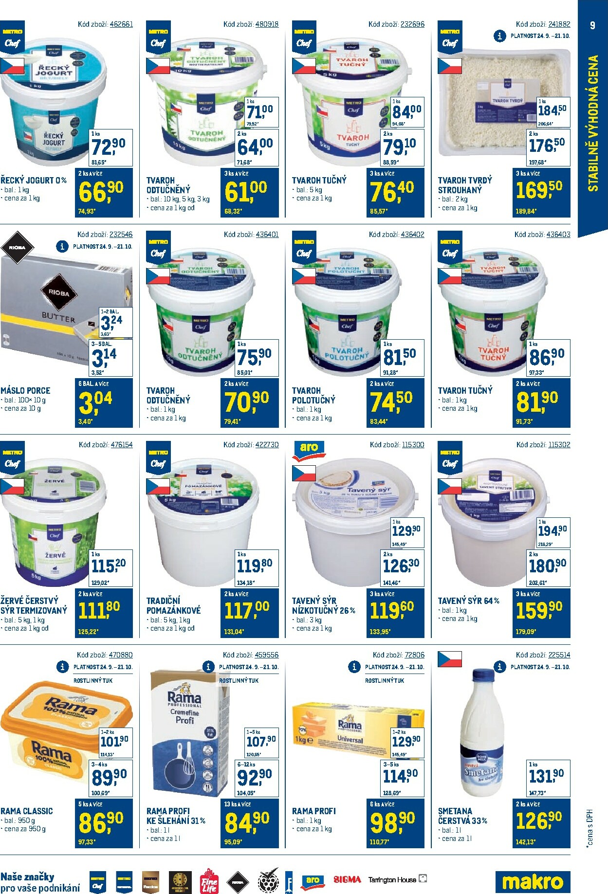 makro - Aktuální leták Makro - Stabilně výhodná cena – gastronomie od 24.09. do 18.11. - page: 9