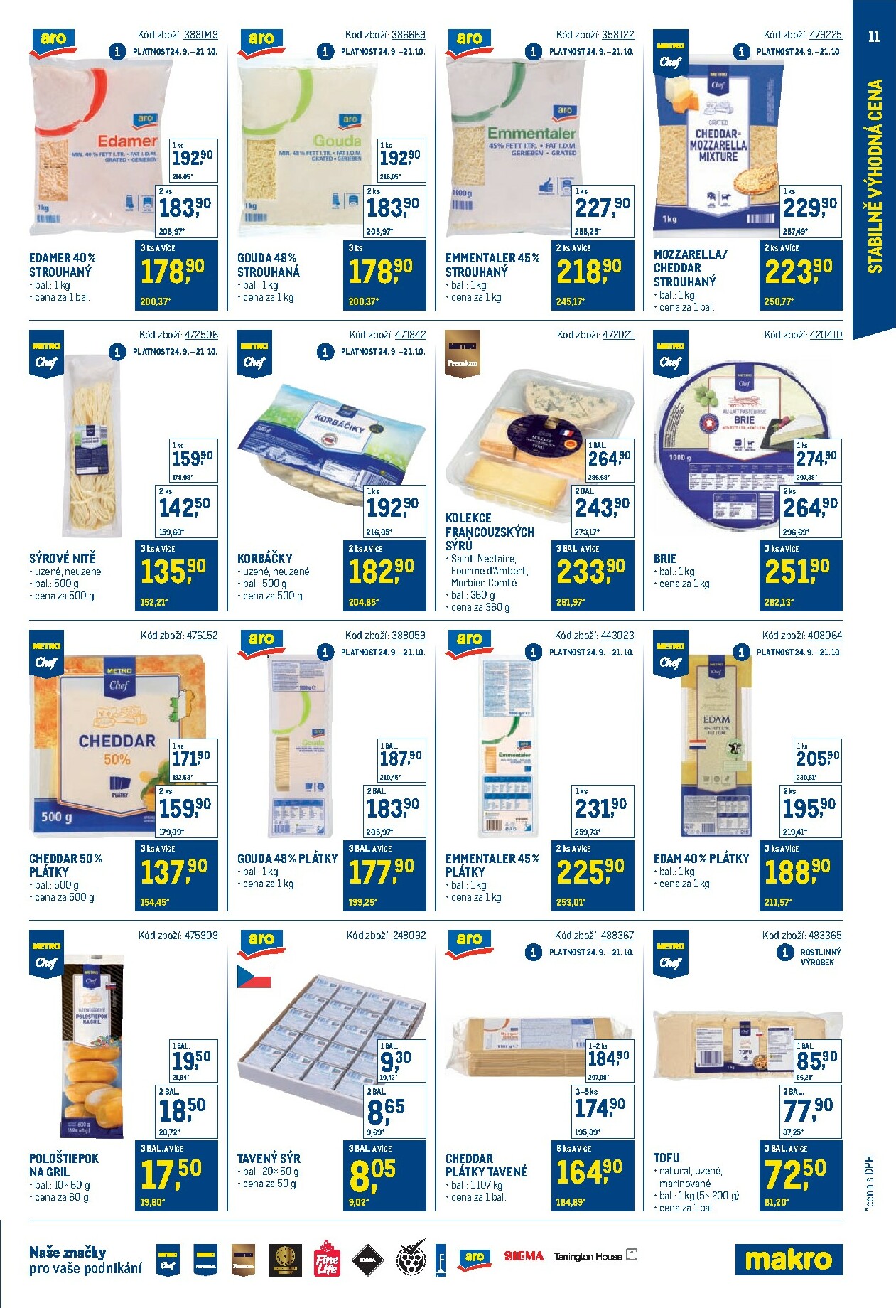 makro - Aktuální leták Makro - Stabilně výhodná cena – gastronomie od 24.09. do 18.11. - page: 11
