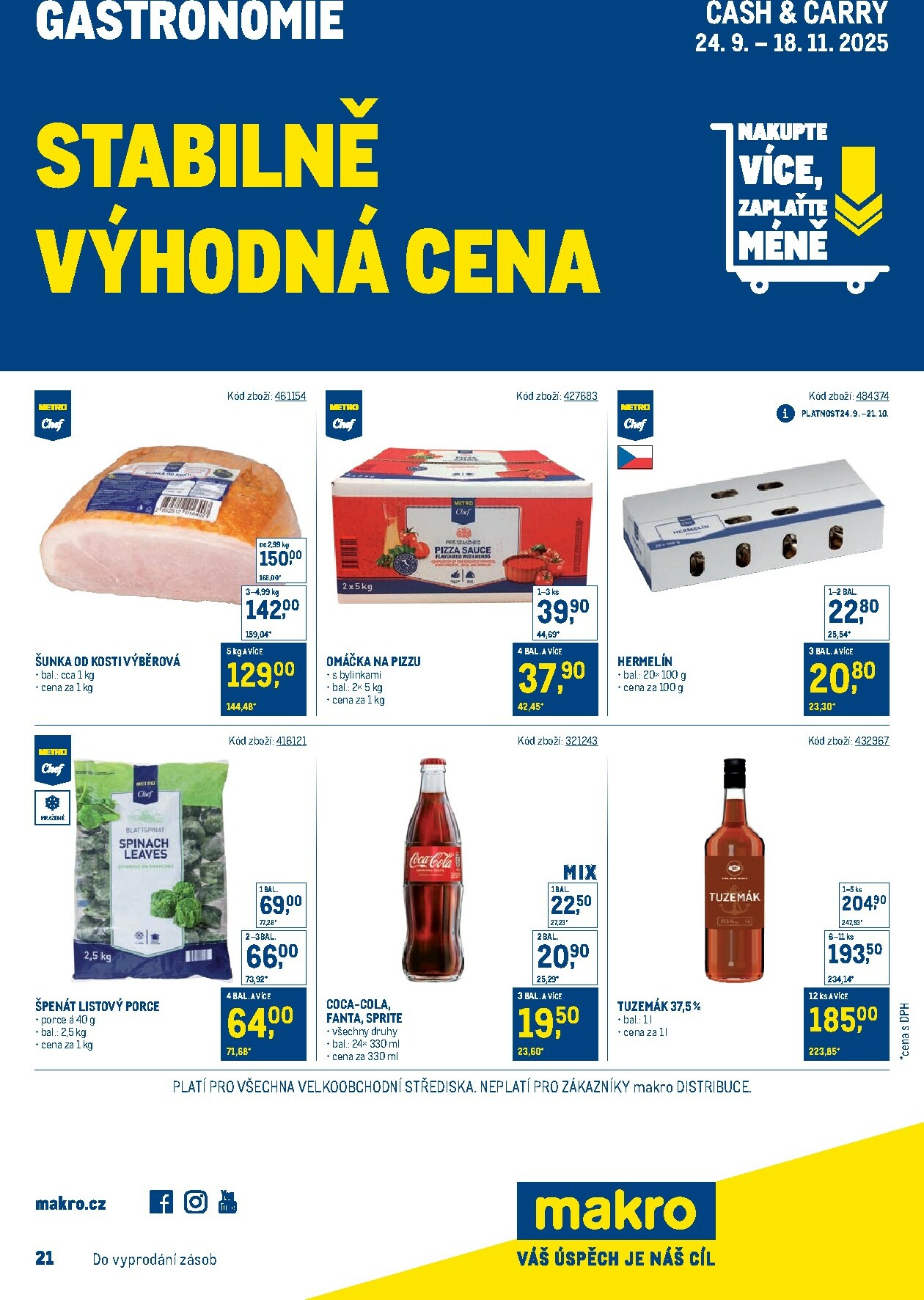 makro - Aktuální leták Makro - Stabilně výhodná cena – gastronomie od 24.09. do 18.11.