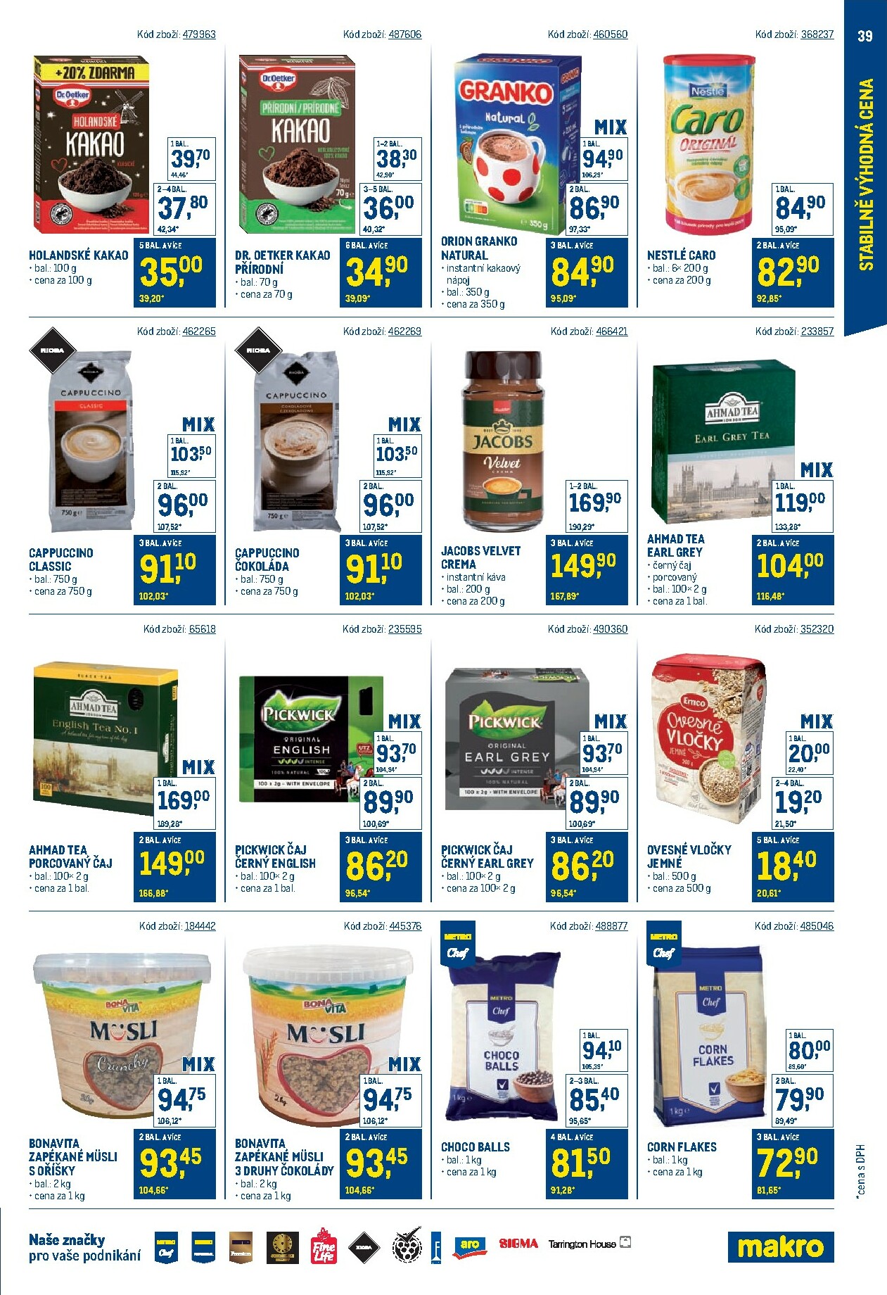 makro - Aktuální leták Makro - Stabilně výhodná cena – gastronomie od 24.09. do 18.11. - page: 39