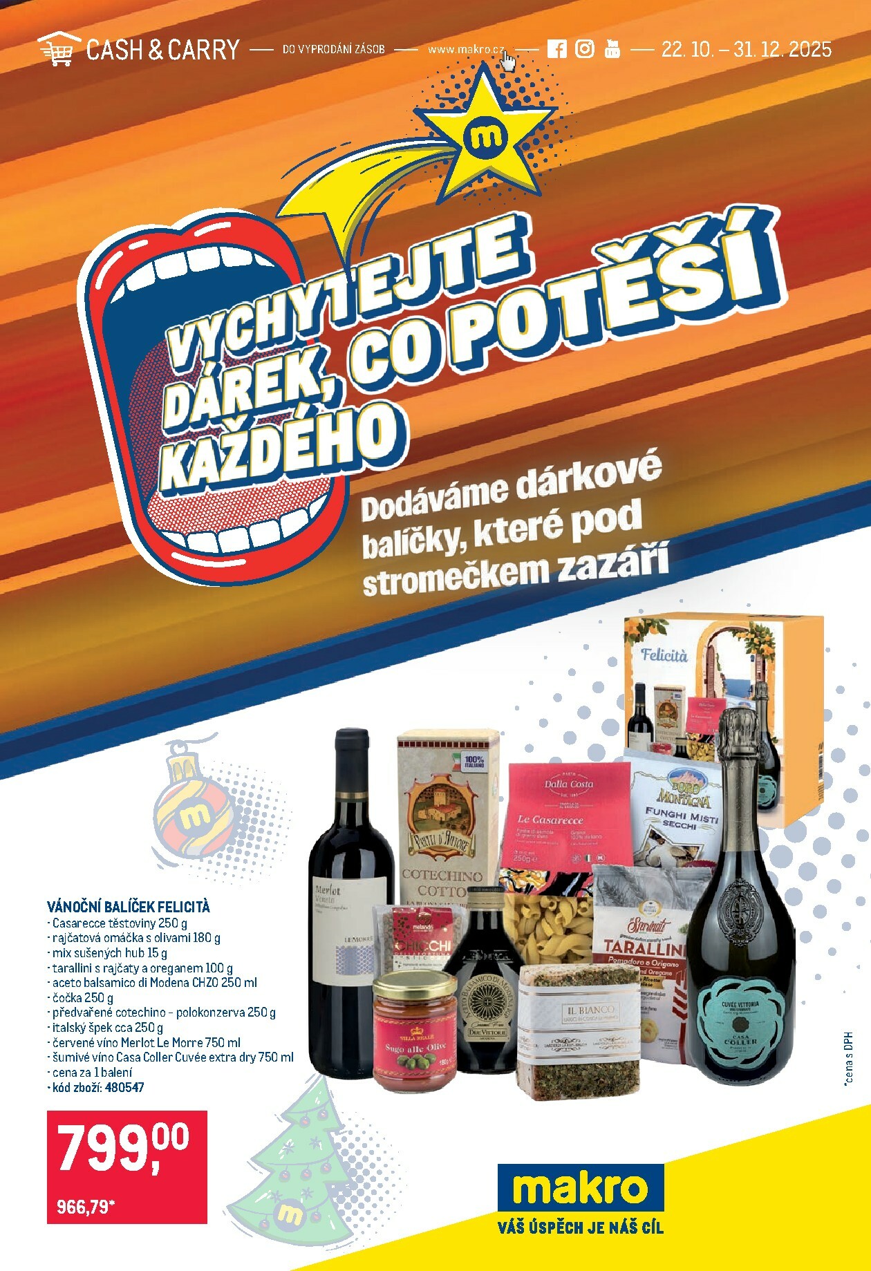 makro - Aktuální leták Makro - Vánoční balíčky od 22.10. do 31.12.