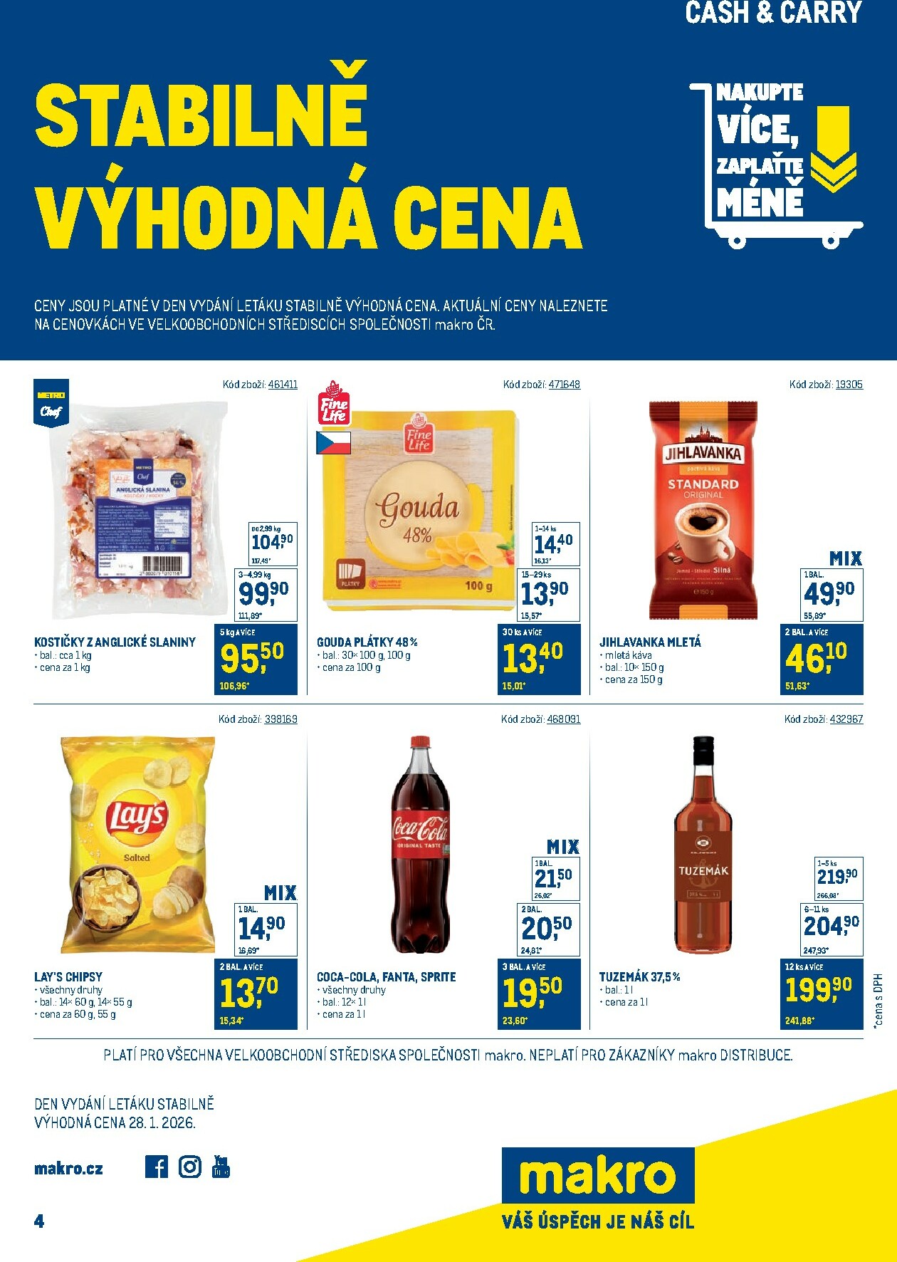 makro - Makro - Stabilně výhodná cena leták platný od středy 28.01.2026 do soboty 28.02.2026