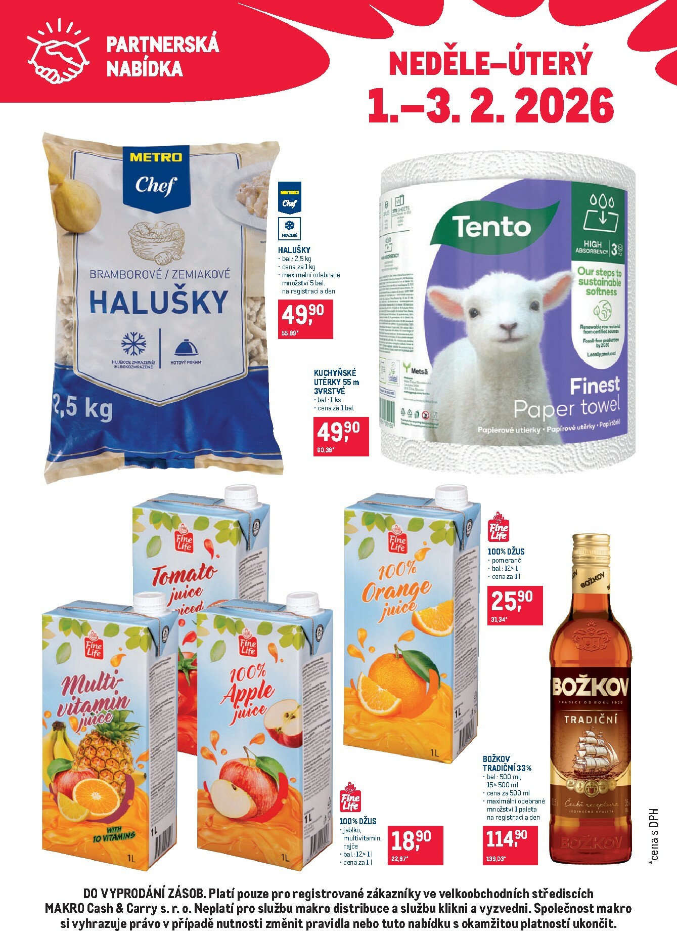 makro - Makro - Partnerská nabídka leták platný od neděle 01.02.2026 do úterý 03.02.2026