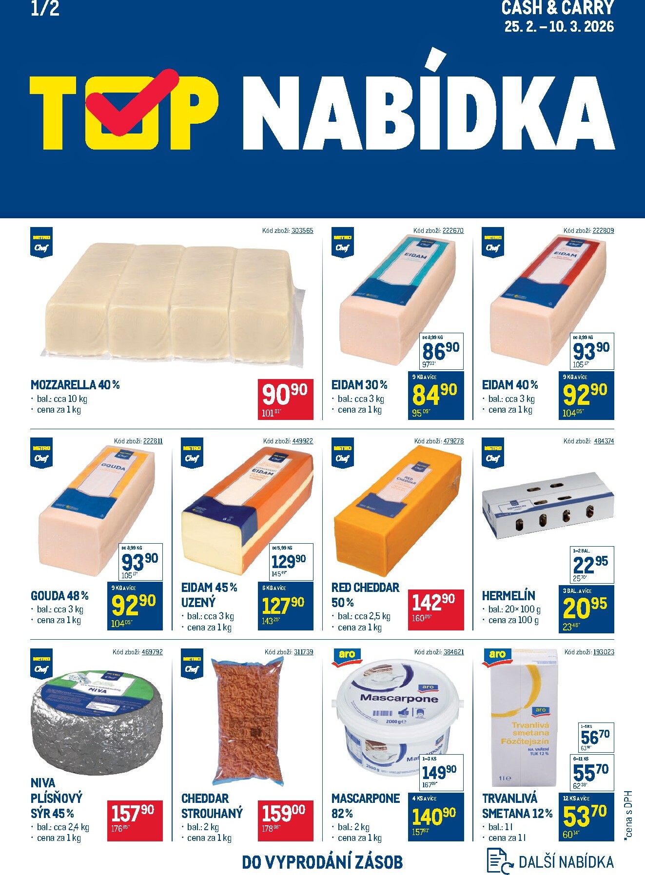 makro - Makro - TOP mléčné výrobky leták platný od středy 25.02.2026 do úterý 10.03.2026