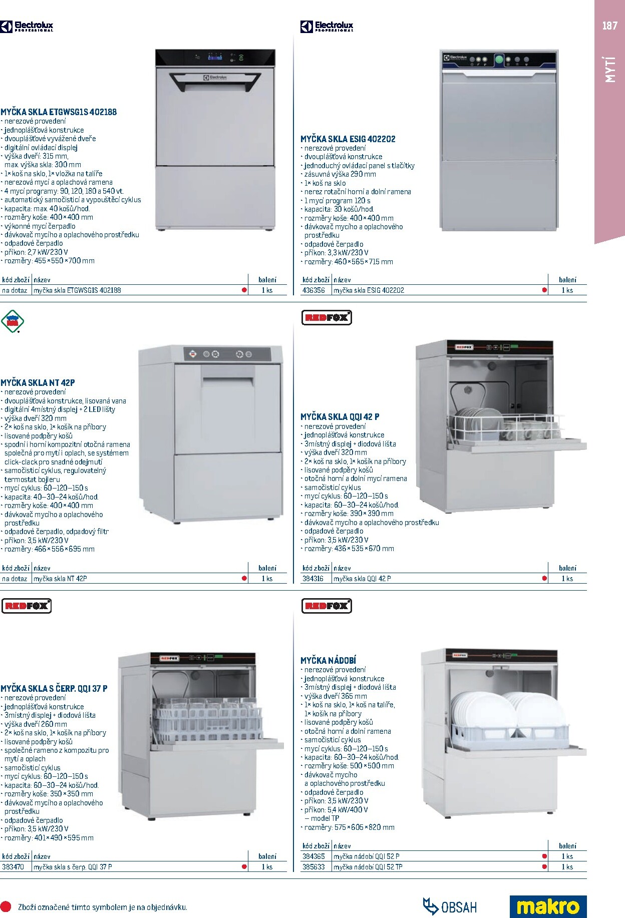 makro - Makro - Gastro vybavení a zařízení leták platný od neděle 01.02.2026 do neděle 31.01.2027 - page: 187