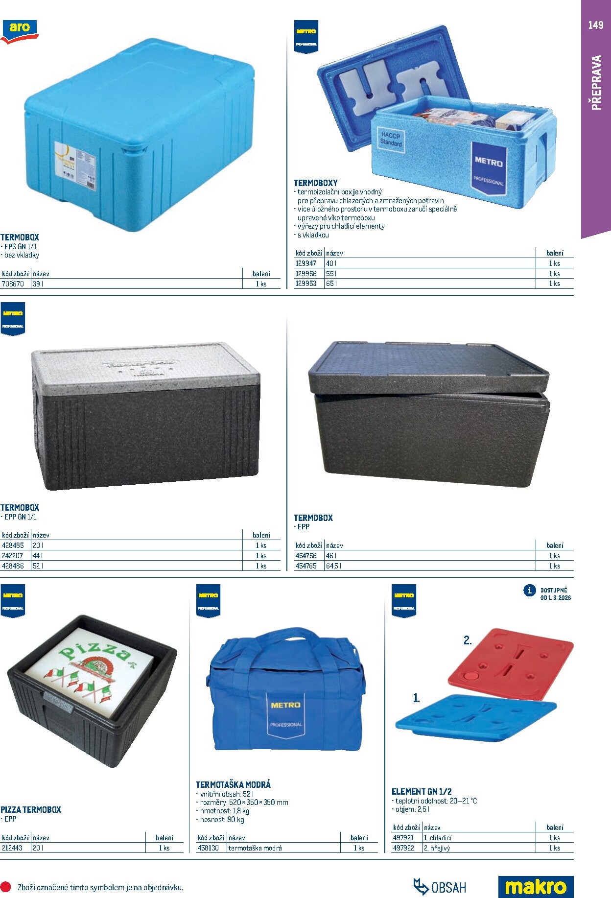 makro - Makro - Gastro vybavení a zařízení leták platný od neděle 01.02.2026 do neděle 31.01.2027 - page: 149