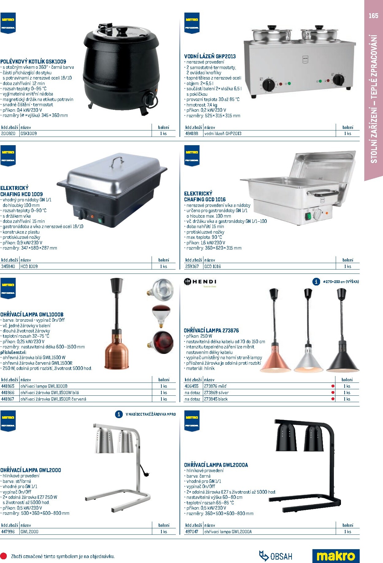 makro - Makro - Gastro vybavení a zařízení leták platný od neděle 01.02.2026 do neděle 31.01.2027 - page: 165