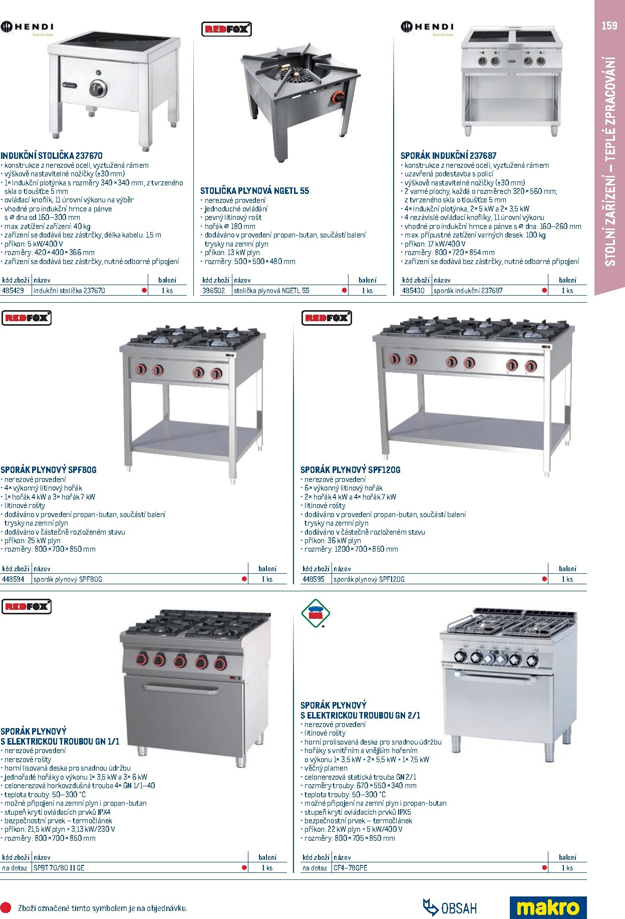 makro - Makro - Gastro vybavení a zařízení leták platný od neděle 01.02.2026 do neděle 31.01.2027 - page: 159