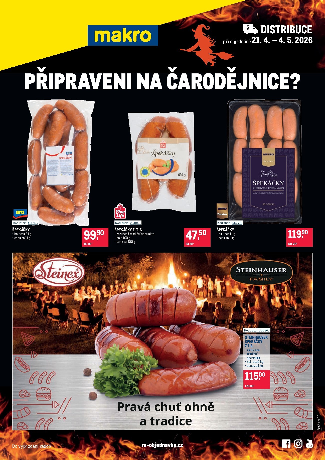 makro - Budoucí Makro - Čarodějnice - Distribuce leták platný od úterý 21.04.2026 do pondělí 04.05.2026