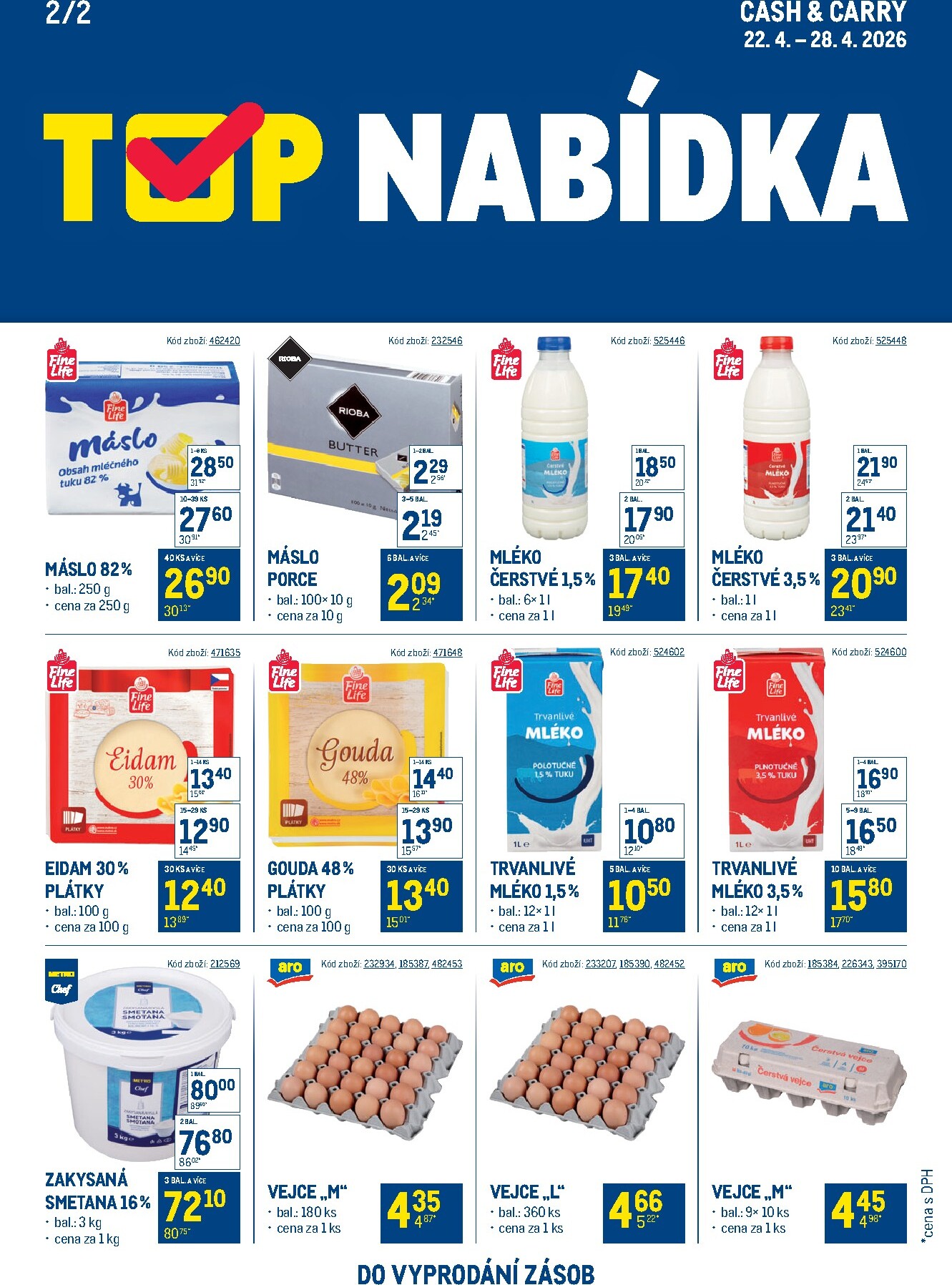 makro - Aktuální Makro - TOP mléčné výrobky leták platný od středy 22.04.2026 do úterý 05.05.2026 - page: 2