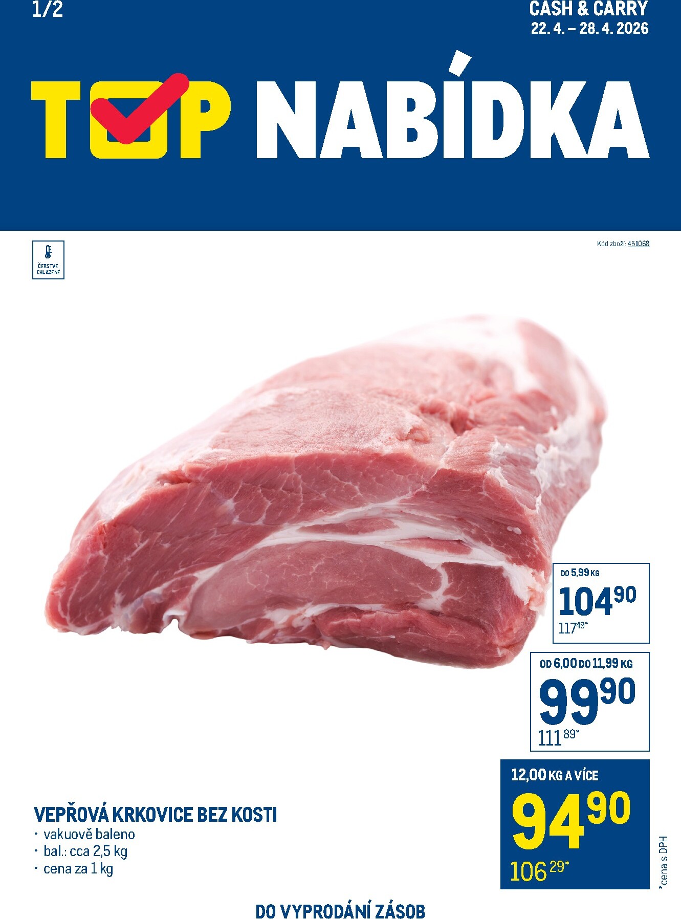 makro - Aktuální Makro - TOP maso leták platný od středy 22.04.2026 do úterý 28.04.2026