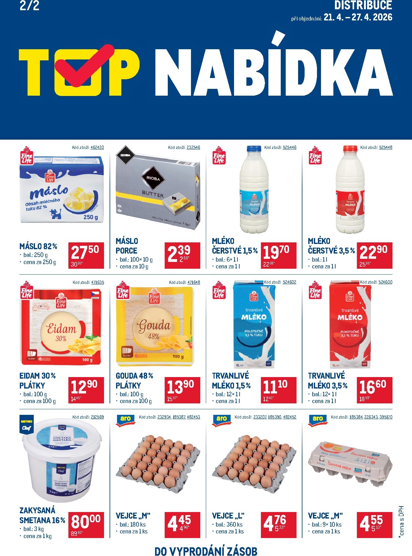 makro - Aktuální Makro - TOP mléčné výrobky - Distribuce leták platný od úterý 21.04.2026 do pondělí 04.05.2026 - page: 2