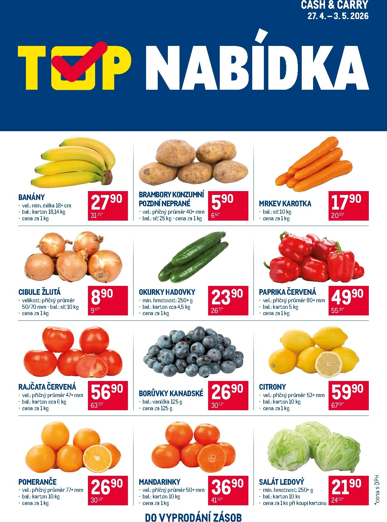 makro - Aktuální Makro - TOP ovoce a zelenina leták platný od pondělí 27.04.2026 do neděle 03.05.2026