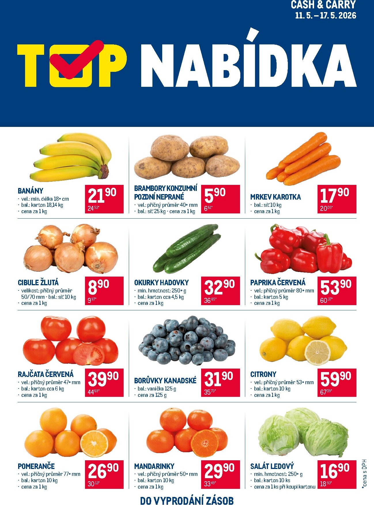 makro - Aktuální Makro - TOP ovoce a zelenina leták platný od pondělí 11.05.2026 do neděle 17.05.2026