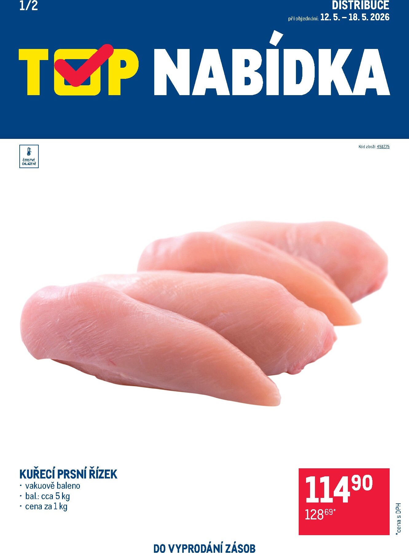 makro - Aktuální Makro - TOP maso - Distribuce leták platný od úterý 12.05.2026 do pondělí 18.05.2026