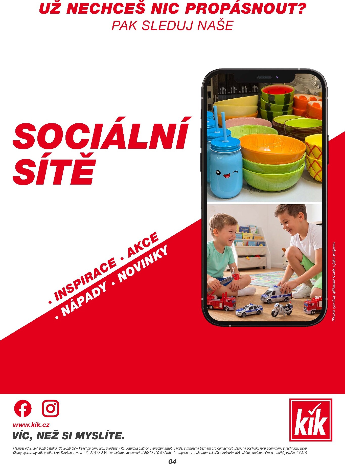 kik - KiK leták na příští týden od pondělí 27.07.2026 do pátku 31.07.2026 - page: 4