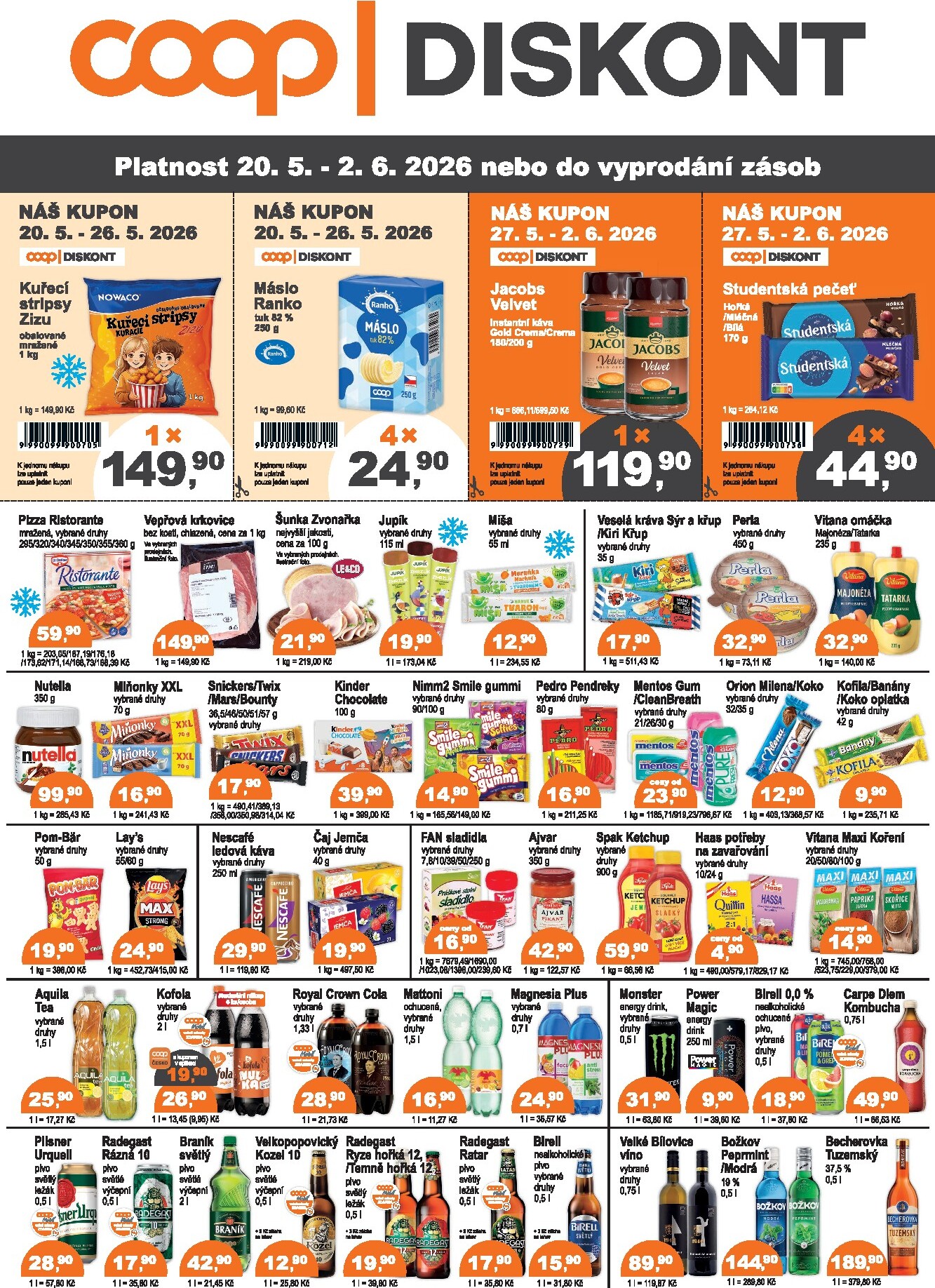 coop - Aktuální Coop - Diskont leták platný od středy 20.05.2026 do úterý 02.06.2026 - page: 1