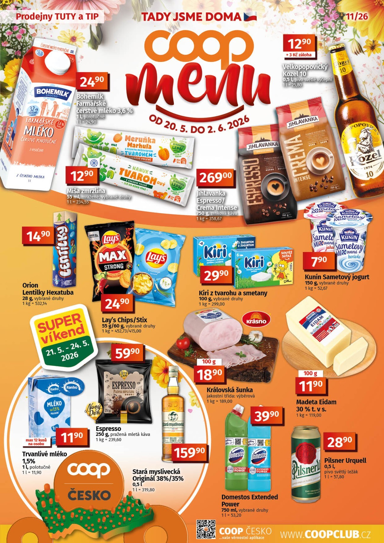 coop - Aktuální Coop - Tuty-Tip Menu leták platný od středy 20.05.2026 do úterý 02.06.2026