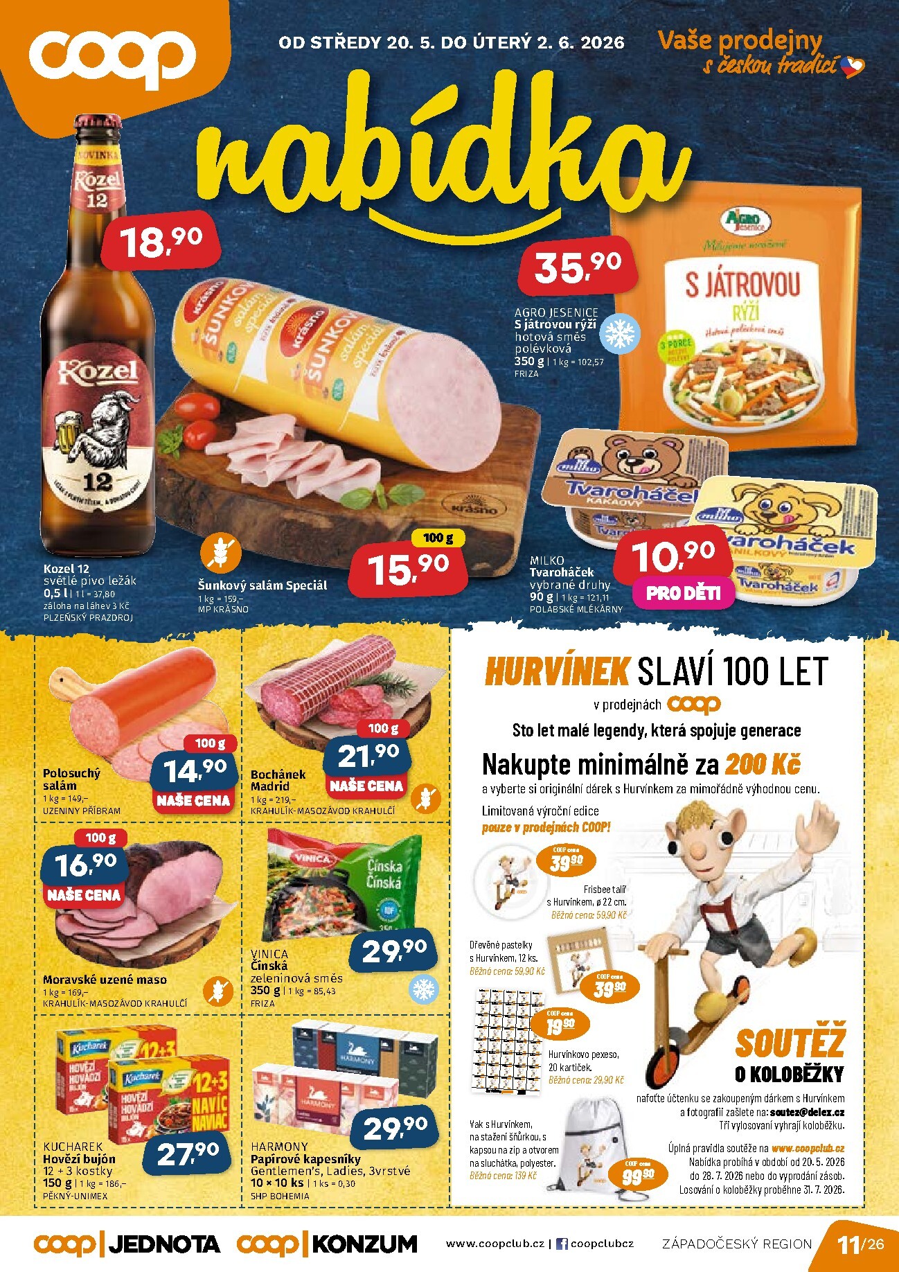 coop - Aktuální Coop - Západní Čechy leták platný od středy 20.05.2026 do úterý 02.06.2026