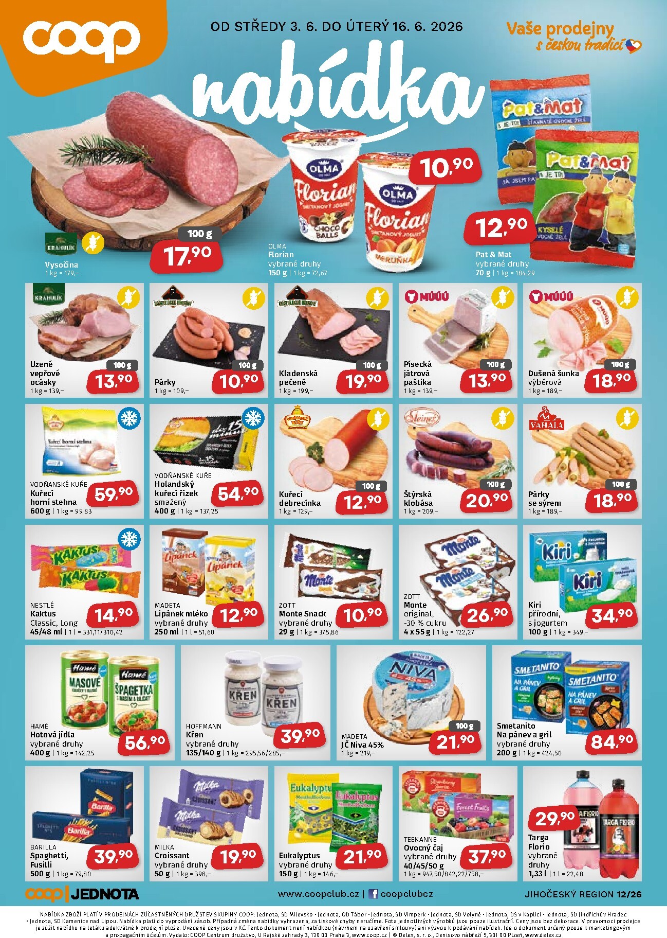 coop - Aktuální Coop - Jižní Čechy leták platný od středy 03.06.2026 do úterý 16.06.2026