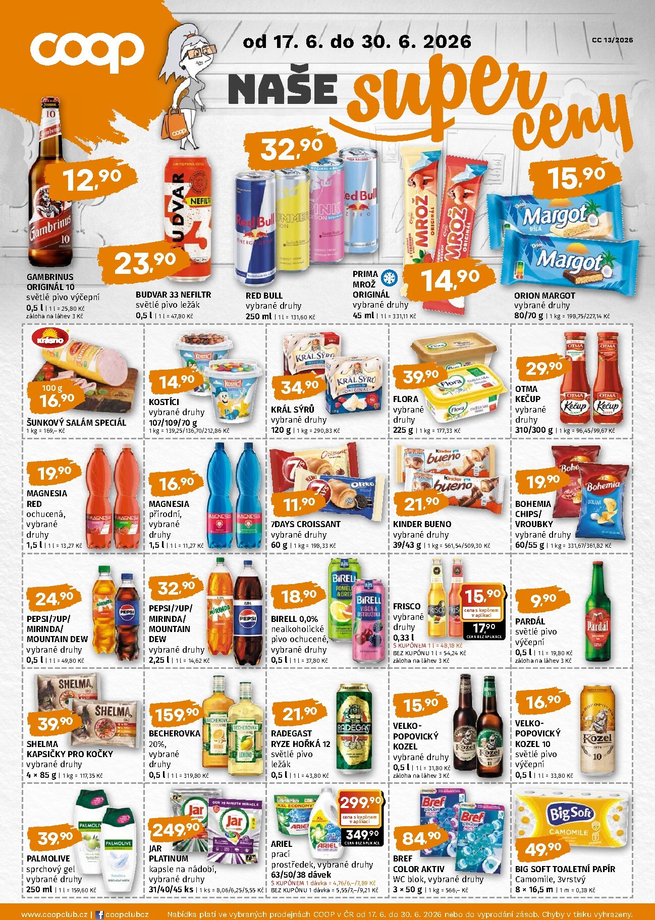 coop - Aktuální Coop - Super Ceny leták platný od středy 17.06.2026 do úterý 30.06.2026