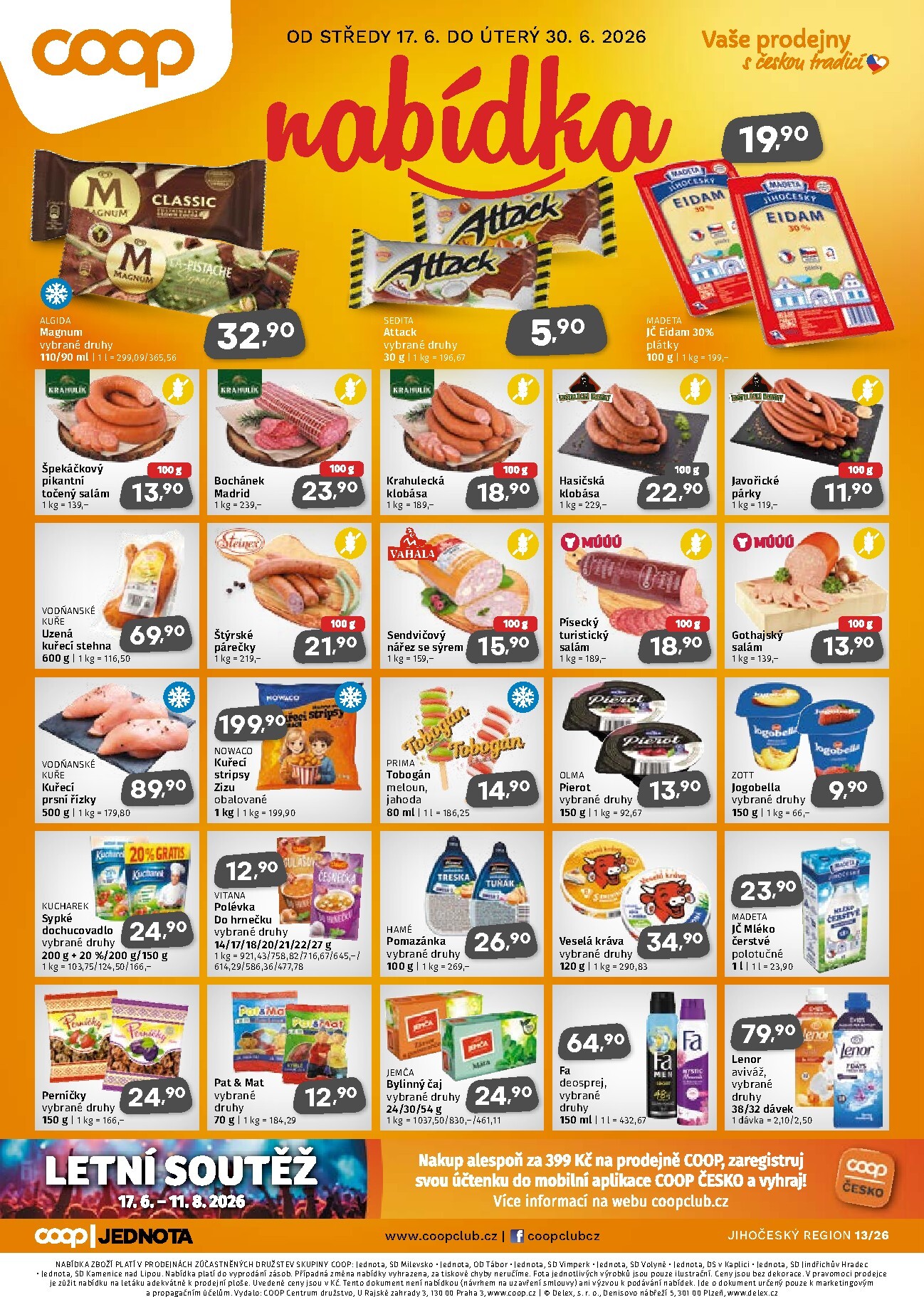 coop - Aktuální Coop - Jižní Čechy leták platný od středy 17.06.2026 do úterý 30.06.2026