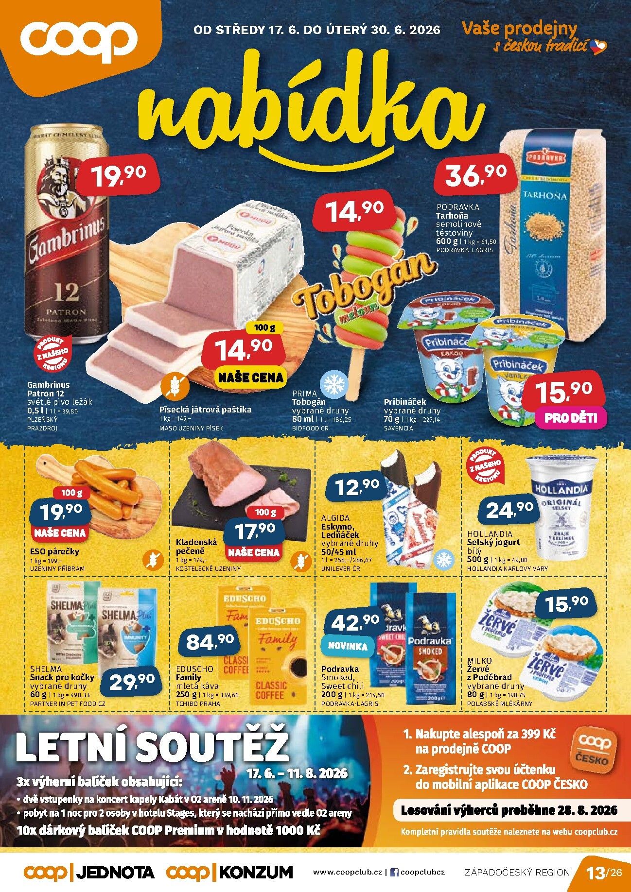 coop - Aktuální Coop - Západní Čechy leták platný od středy 17.06.2026 do úterý 30.06.2026