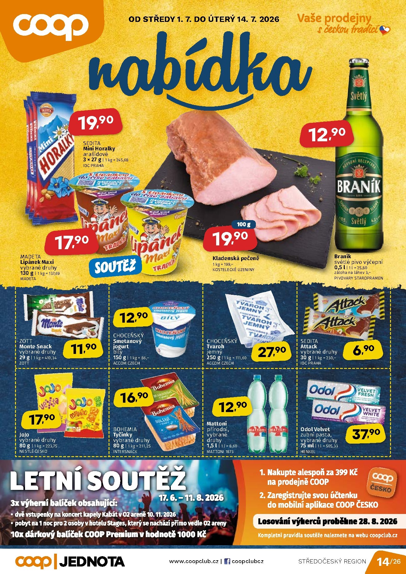 coop - Budoucí COOP - Střední Čechy leták platný od středy 01.07.2026 do úterý 14.07.2026