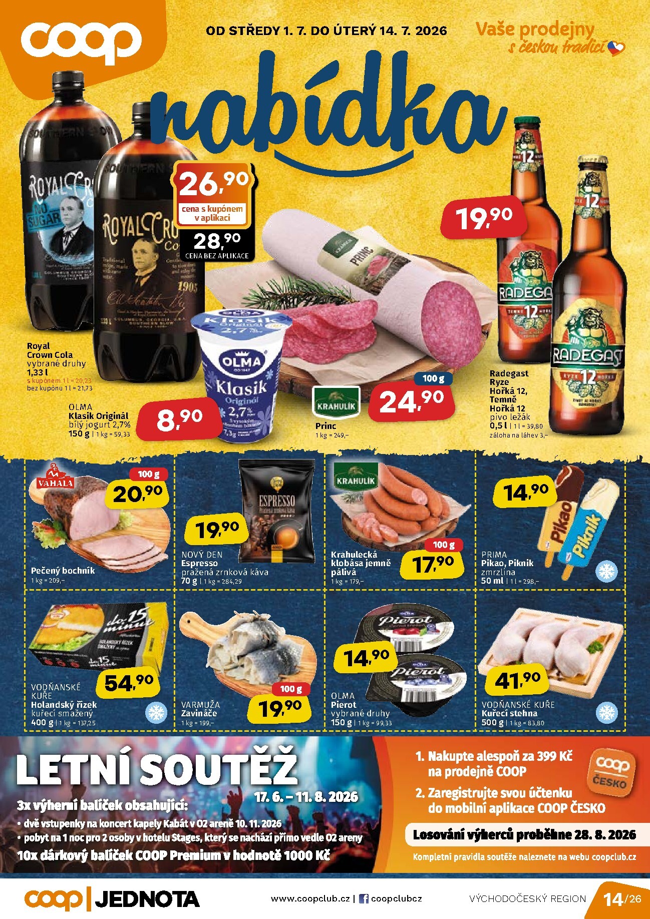 coop - Budoucí COOP - Východní Čechy leták platný od středy 01.07.2026 do úterý 14.07.2026
