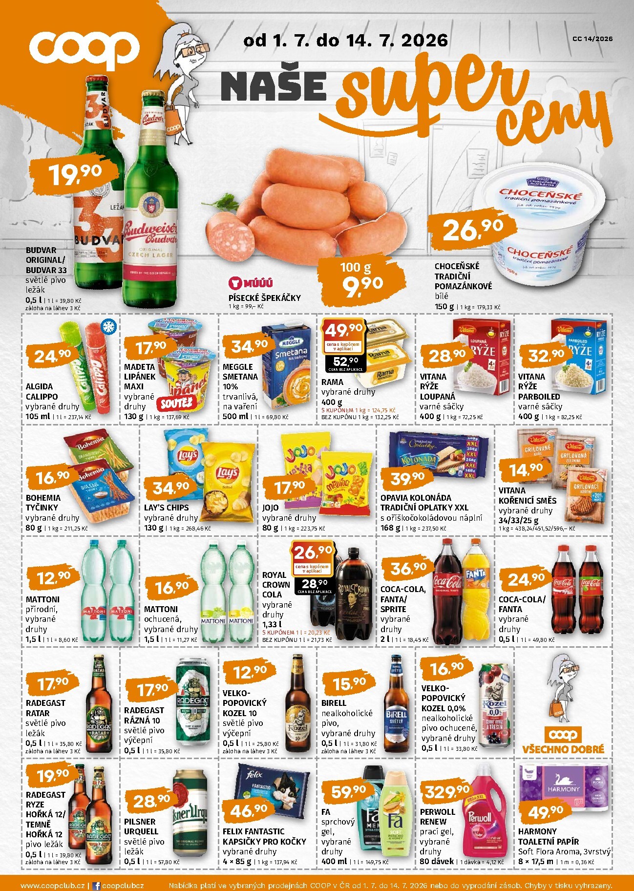 coop - Budoucí COOP - Naše super ceny leták platný od středy 01.07.2026 do úterý 14.07.2026