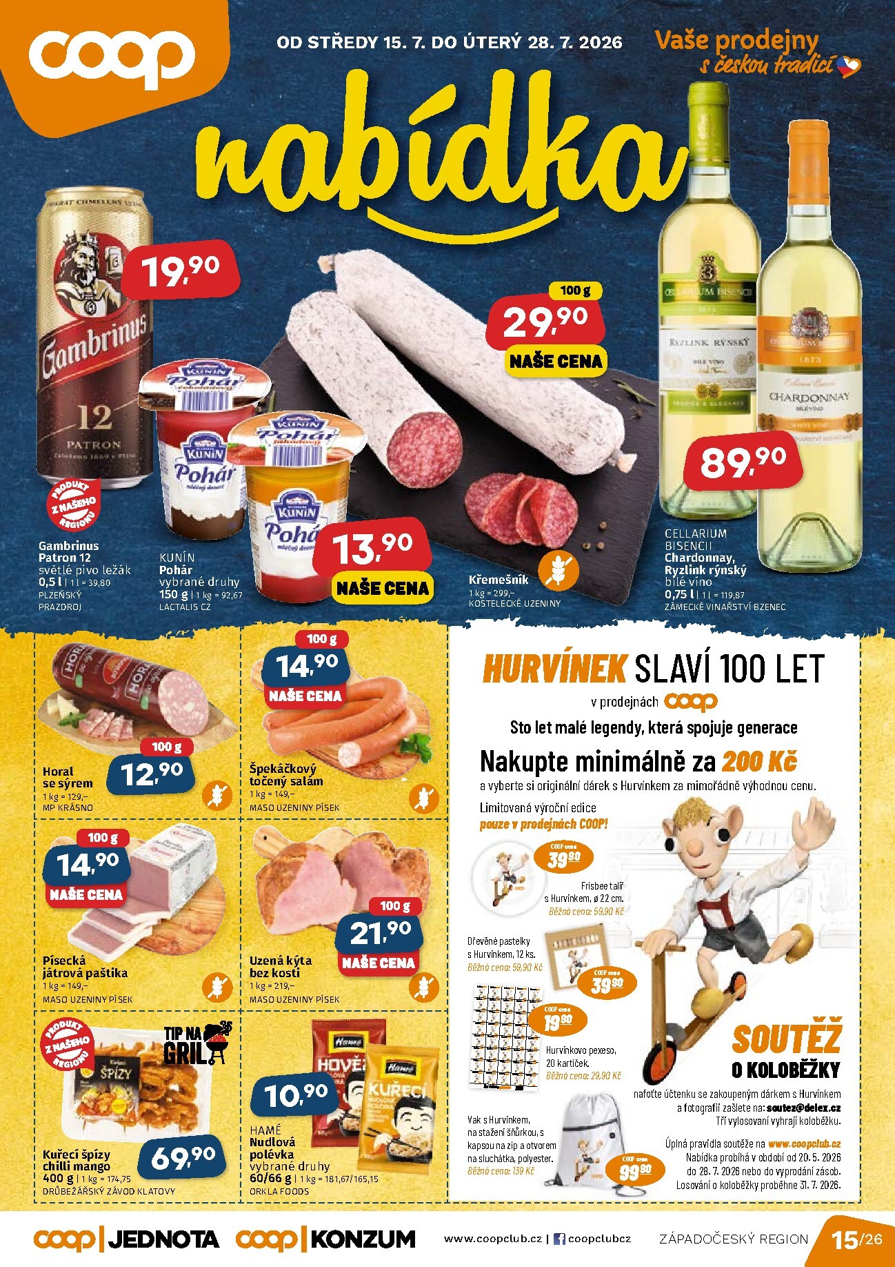 coop - Budoucí Coop - Západní Čechy leták platný od středy 15.07.2026 do úterý 28.07.2026