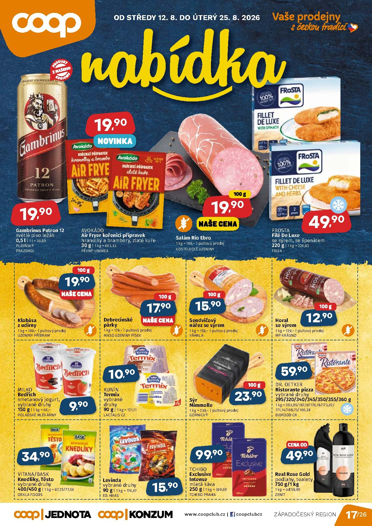 coop - Aktuální Coop - Západní Čechy leták platný od středy 12.08.2026 do úterý 25.08.2026