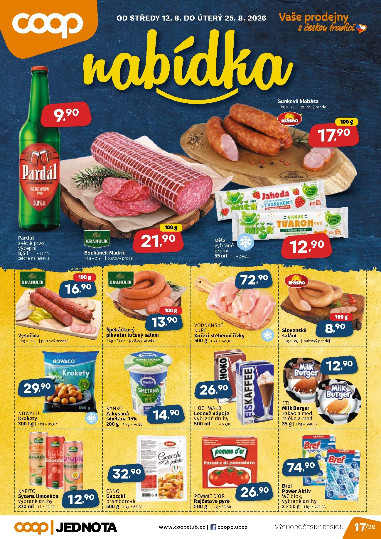 coop - Aktuální Coop - Východní Čechy leták platný od středy 12.08.2026 do úterý 25.08.2026