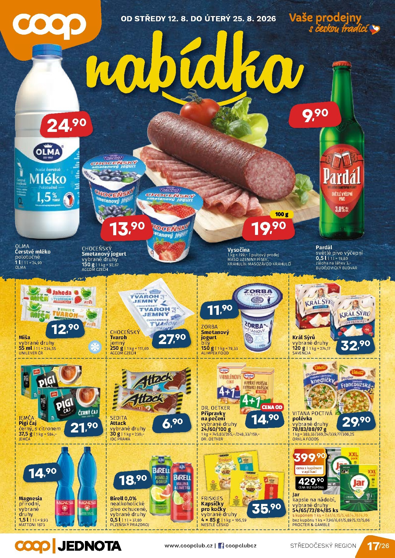 coop - Aktuální Coop - Střední Čechy leták platný od středy 12.08.2026 do úterý 25.08.2026