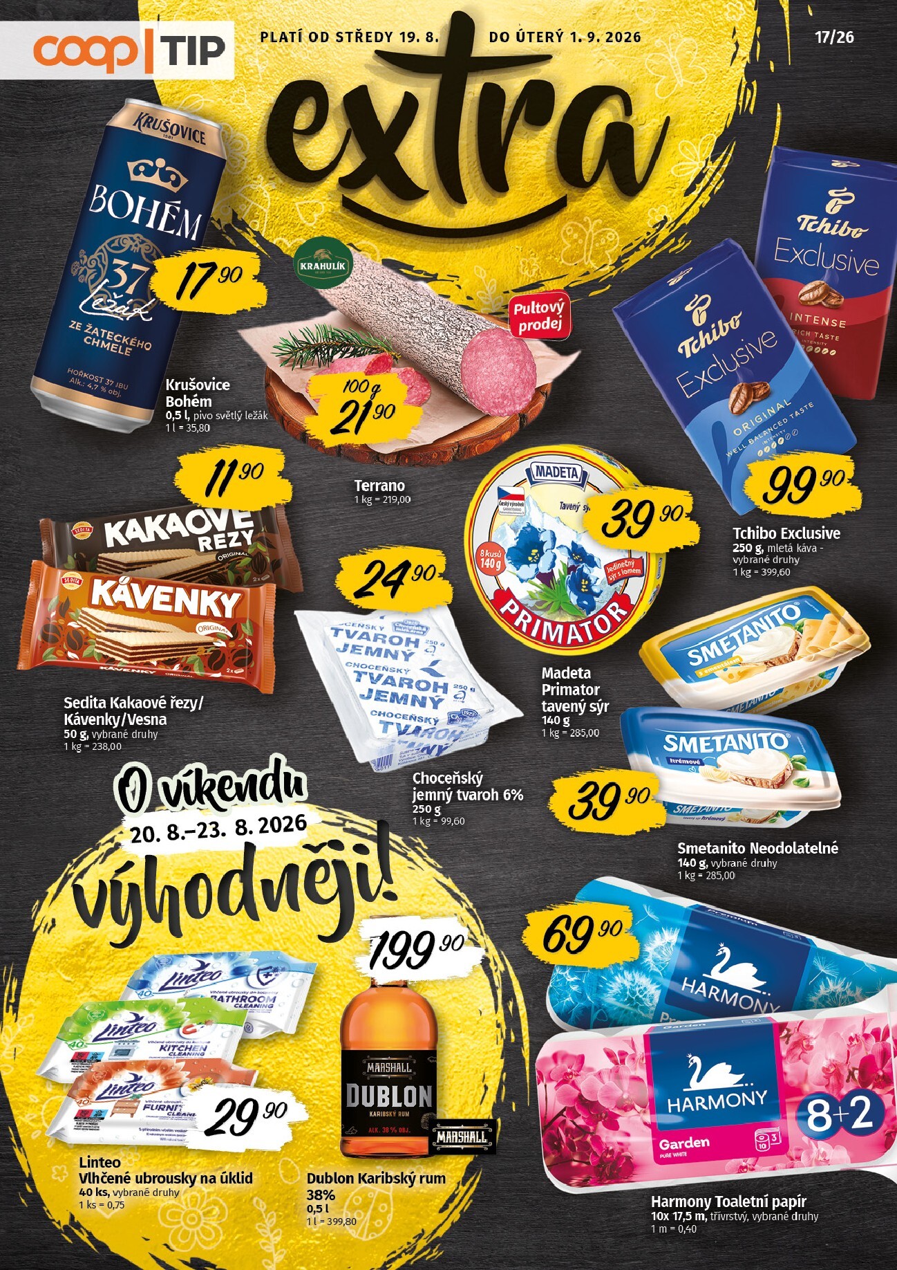 coop - Aktuální Coop - TIP Extra leták platný od středy 19.08.2026 do úterý 01.09.2026 - page: 1