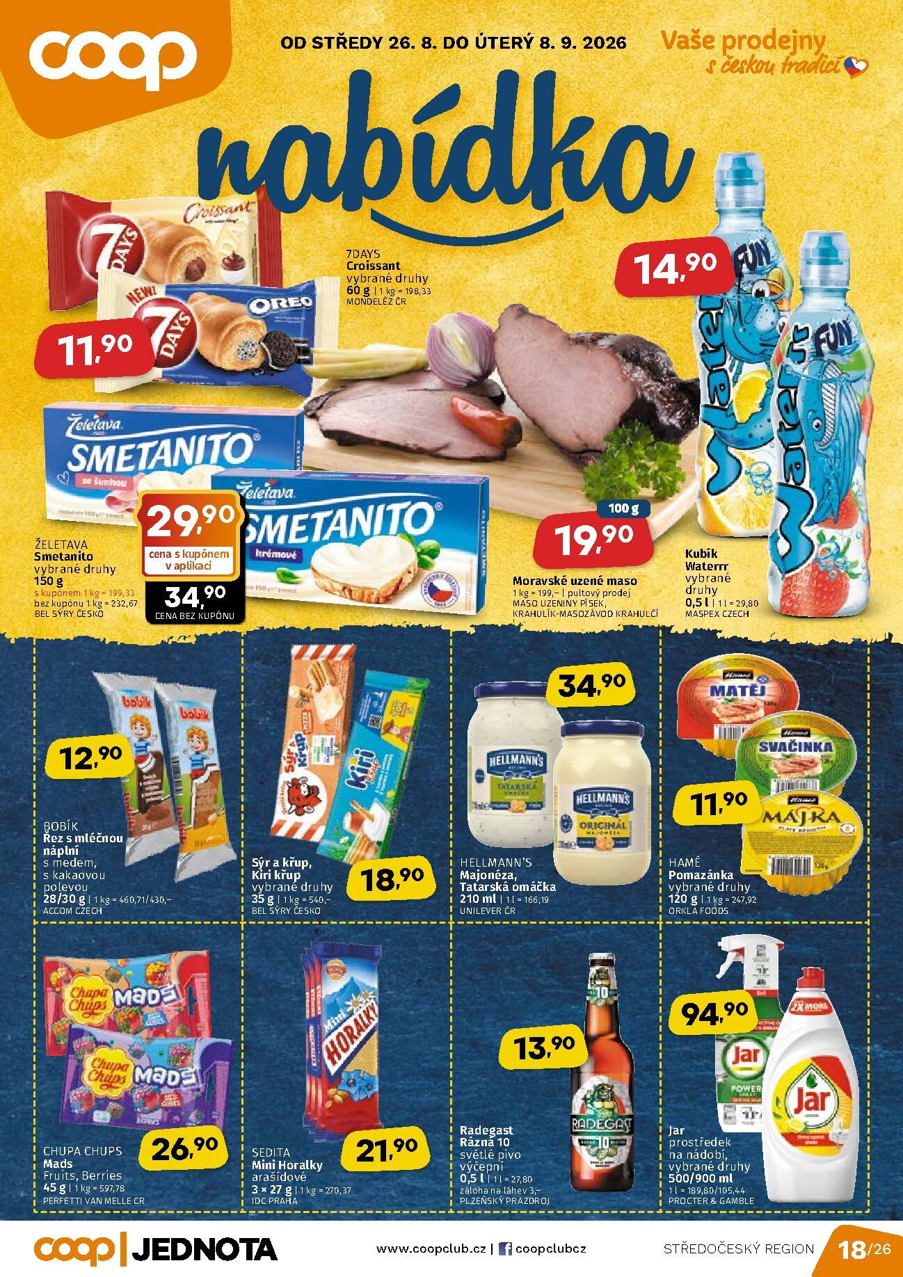 coop - Aktuální Coop - Střední Čechy leták platný od středy 26.08.2026 do úterý 08.09.2026