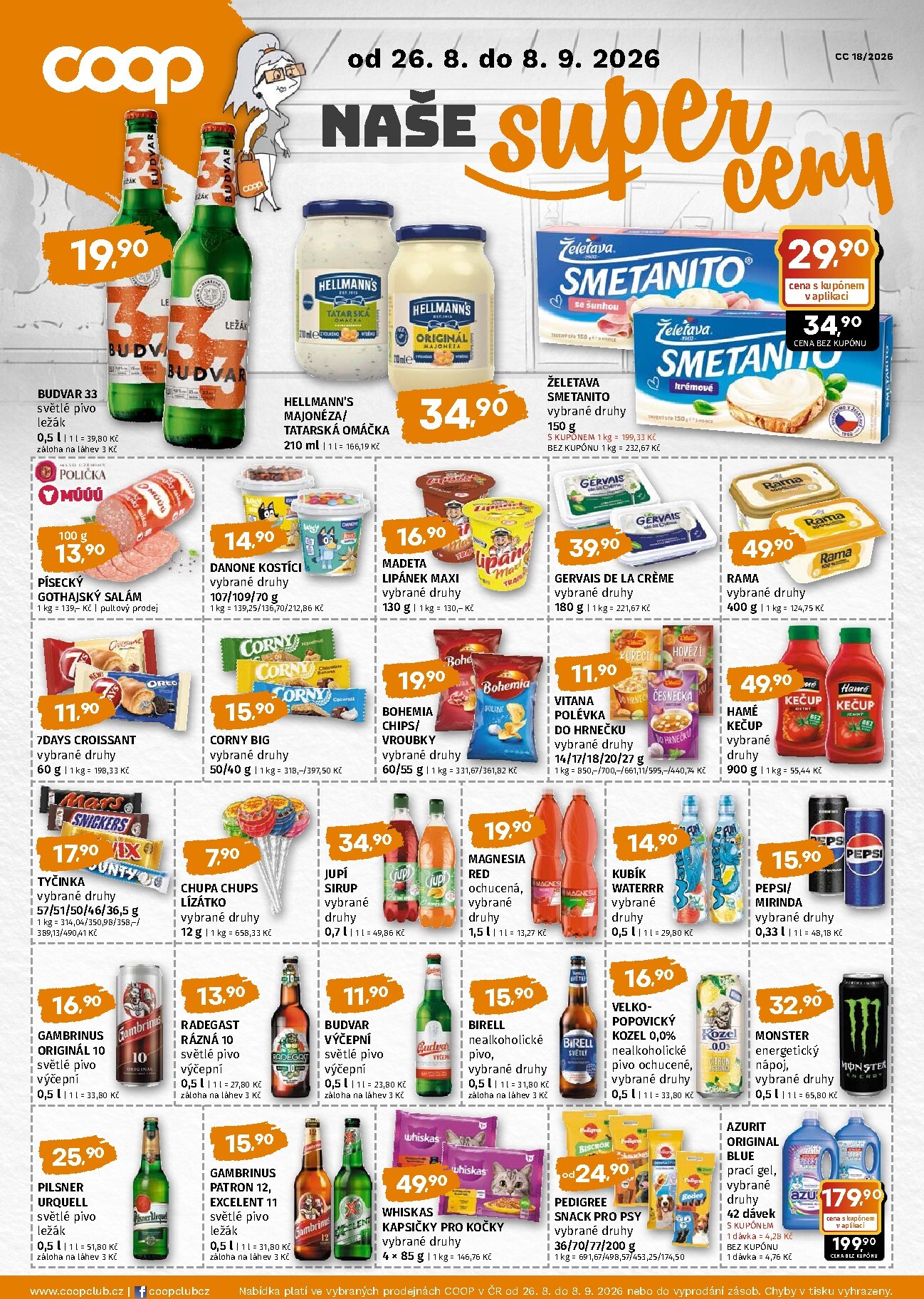 coop - Aktuální Coop Super Ceny leták platný od středy 26.08.2026 do úterý 08.09.2026