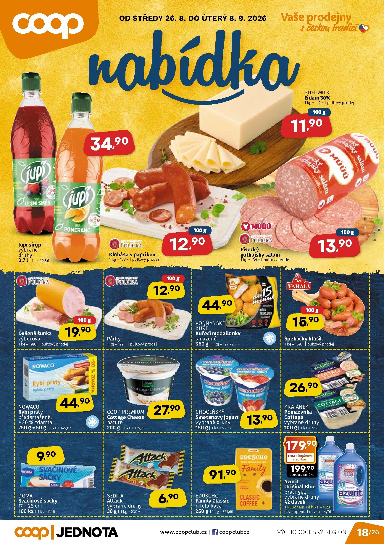 coop - Aktuální Coop - Východní Čechy leták platný od středy 26.08.2026 do úterý 08.09.2026